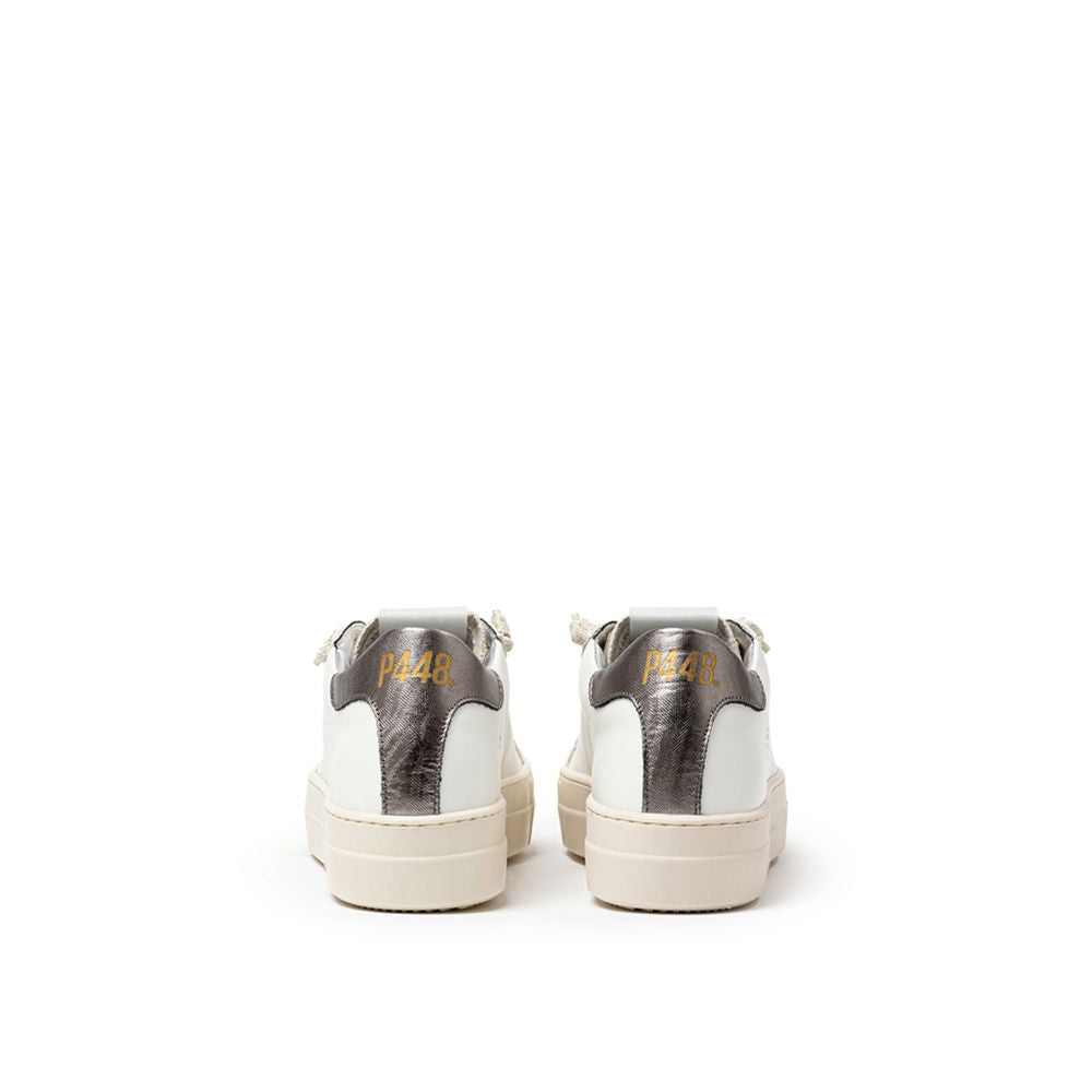 P448 Hvid Lædersneaker
