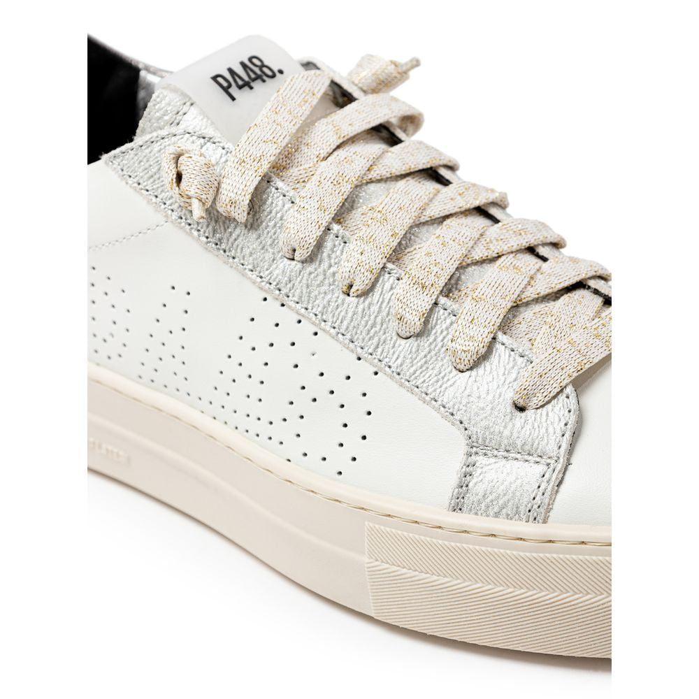 P448 Hvid Lædersneaker