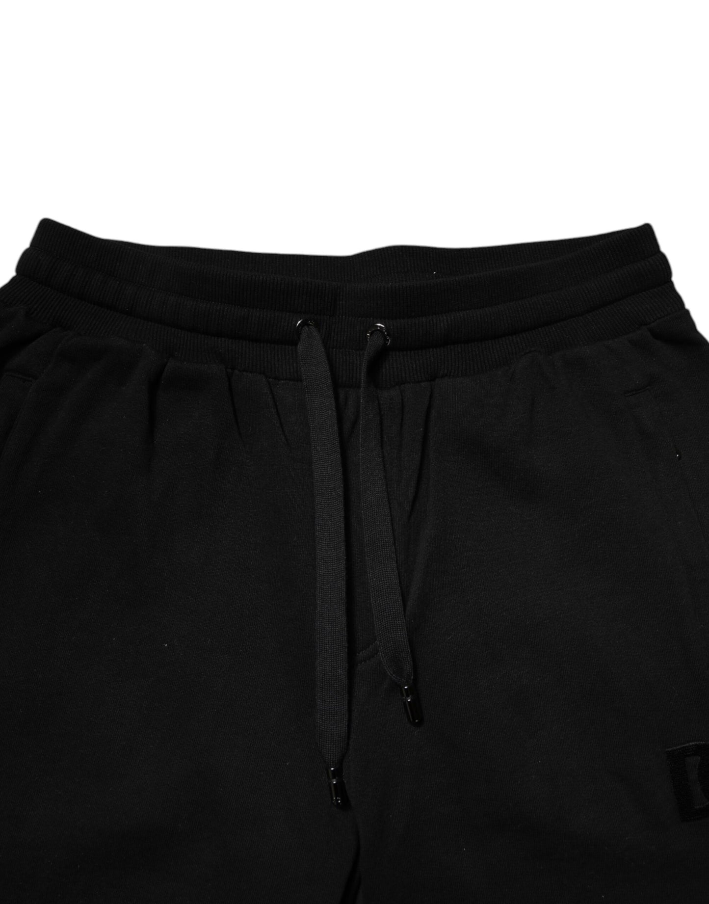 Dolce & Gabbana Sorte Joggingbukser i Bomuld med Mellemhøj Talje