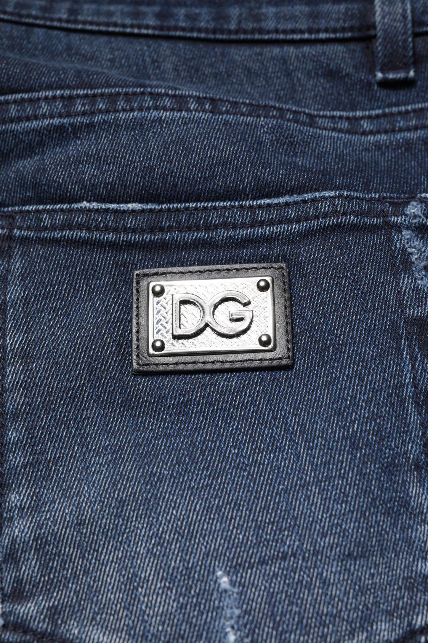 Dolce & Gabbana Blå Bomuldsstretch Skinny Herre Denim Jeans