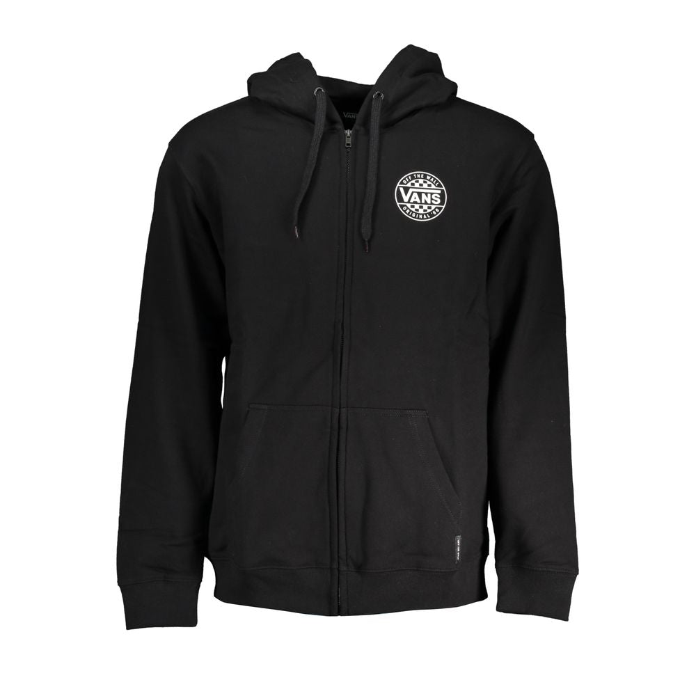 Vans Sleek Sort Hættetrøje med Lynlås og Logoprint