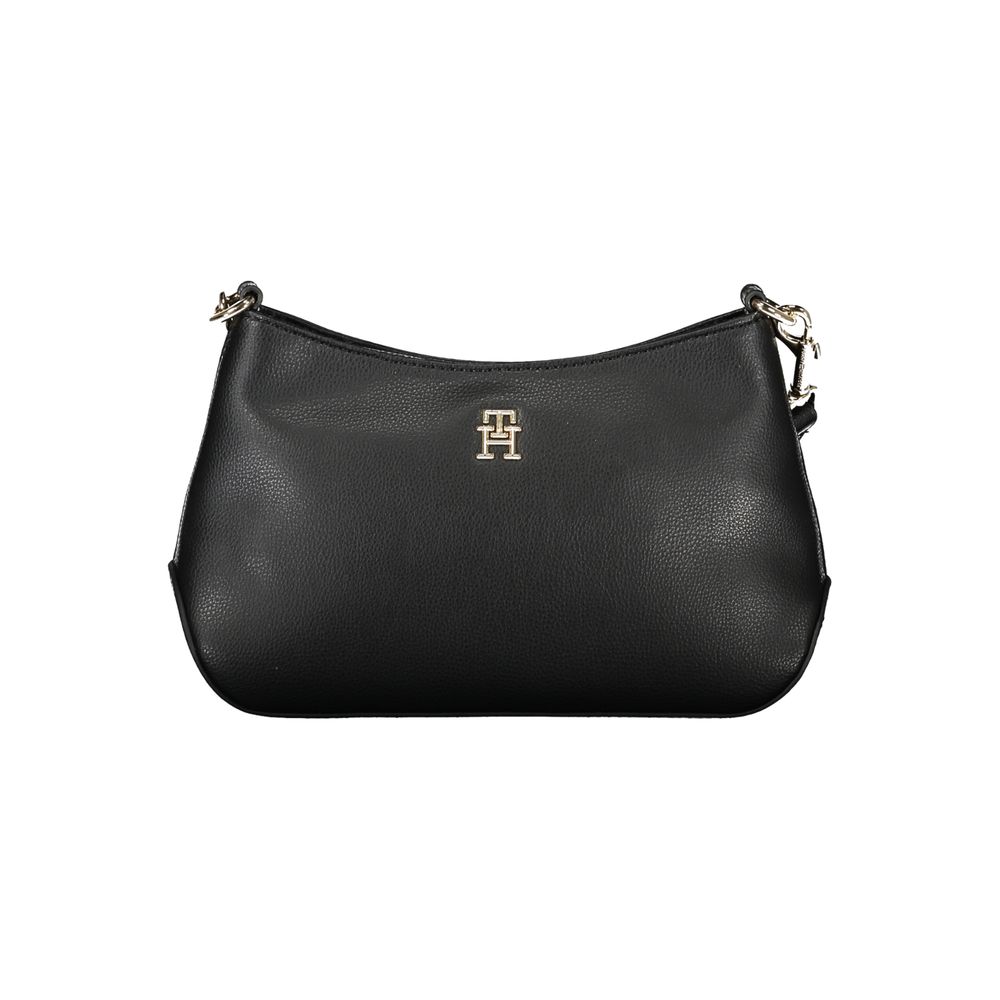 Tommy Hilfiger sort polyesterhåndtaske