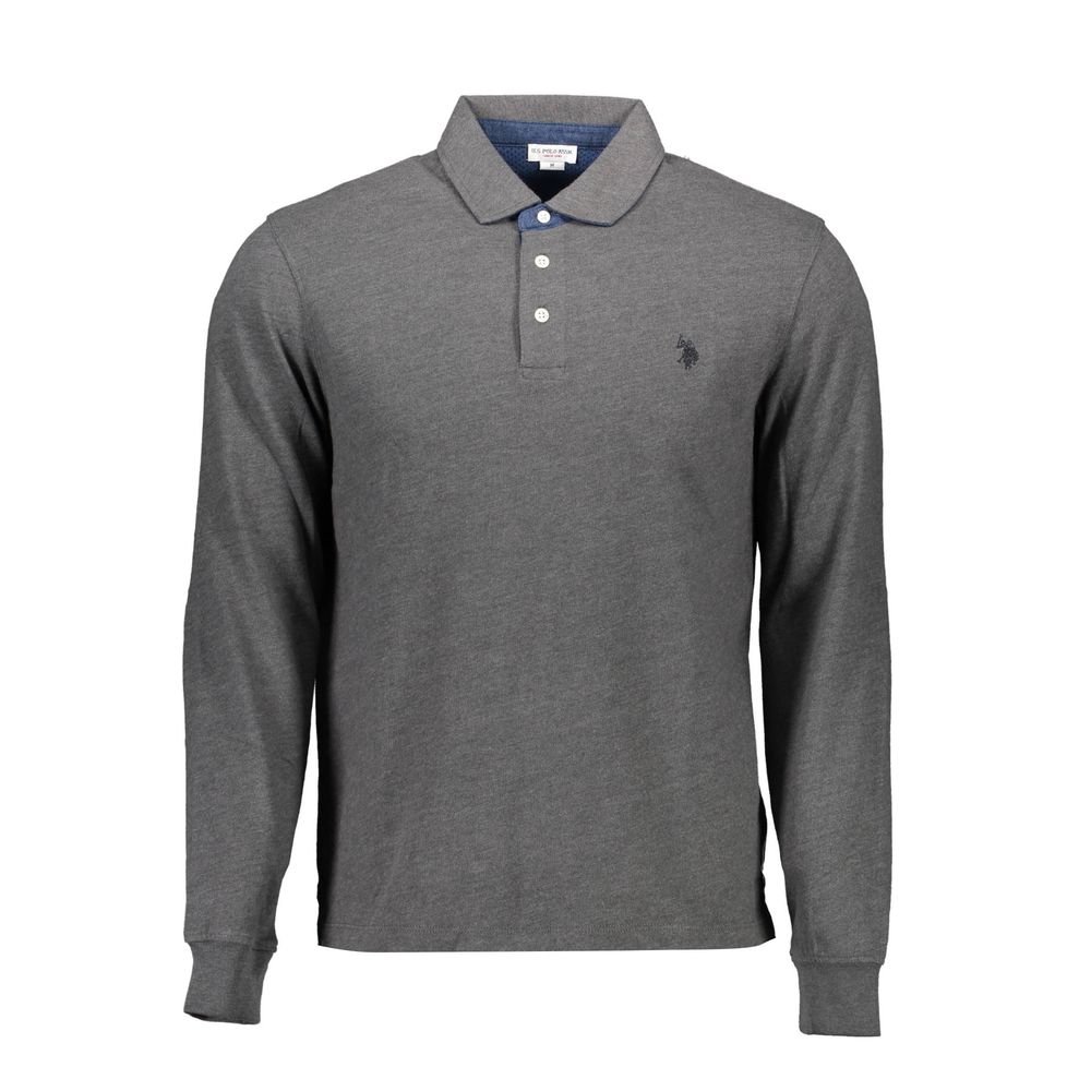 US POLO ASSN. Grå bomuldspoloshirt til mænd
