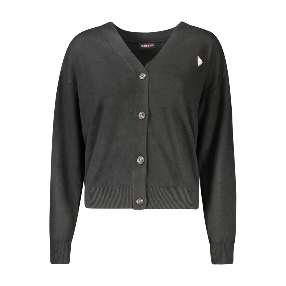 Guess Jeans Sort Polyester Dame Cardigan