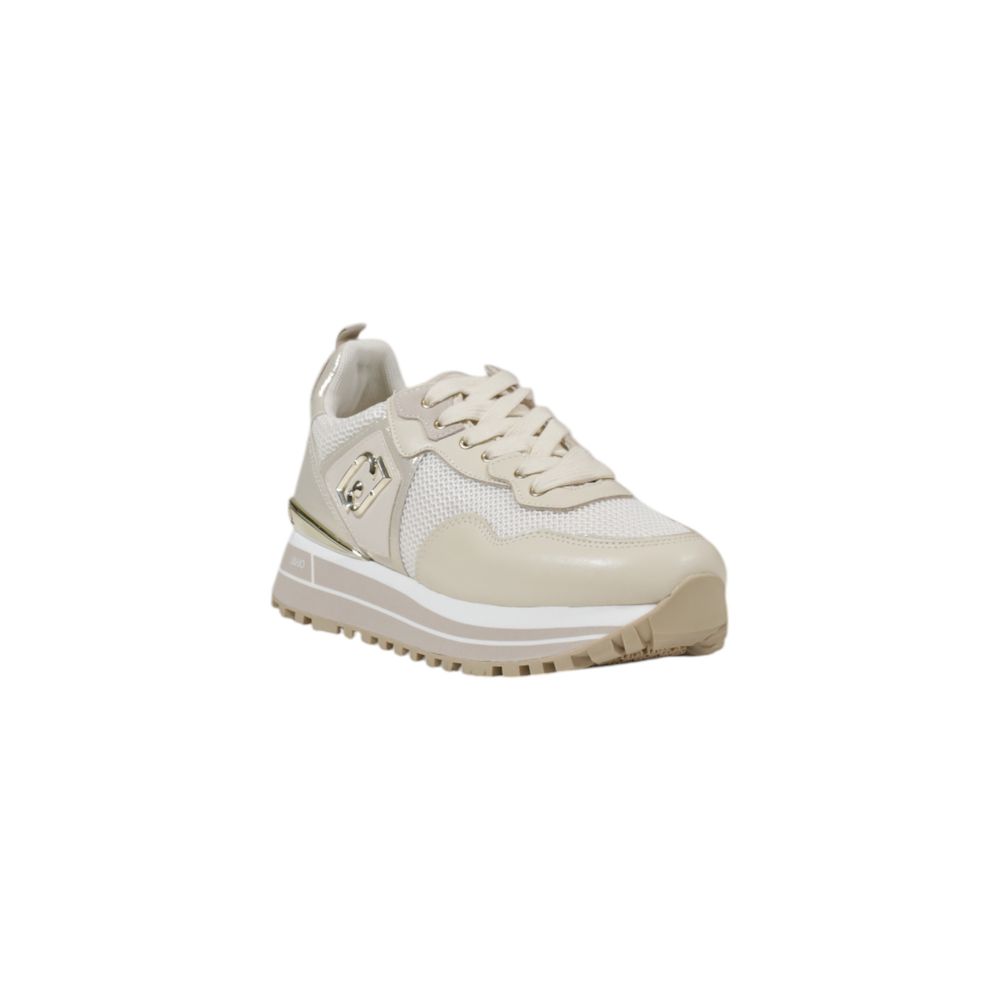 Liu Jo Cremefarvede Lædersneaker