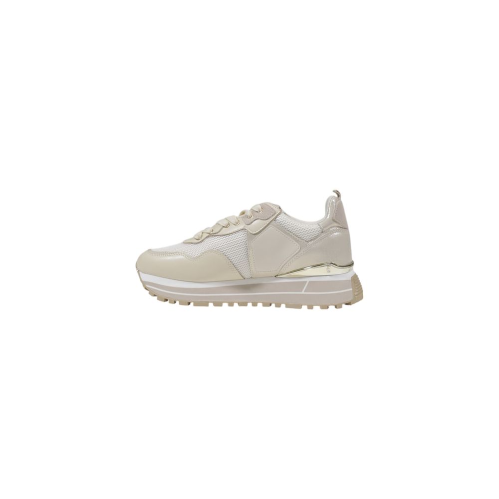 Liu Jo Cremefarvede Lædersneaker