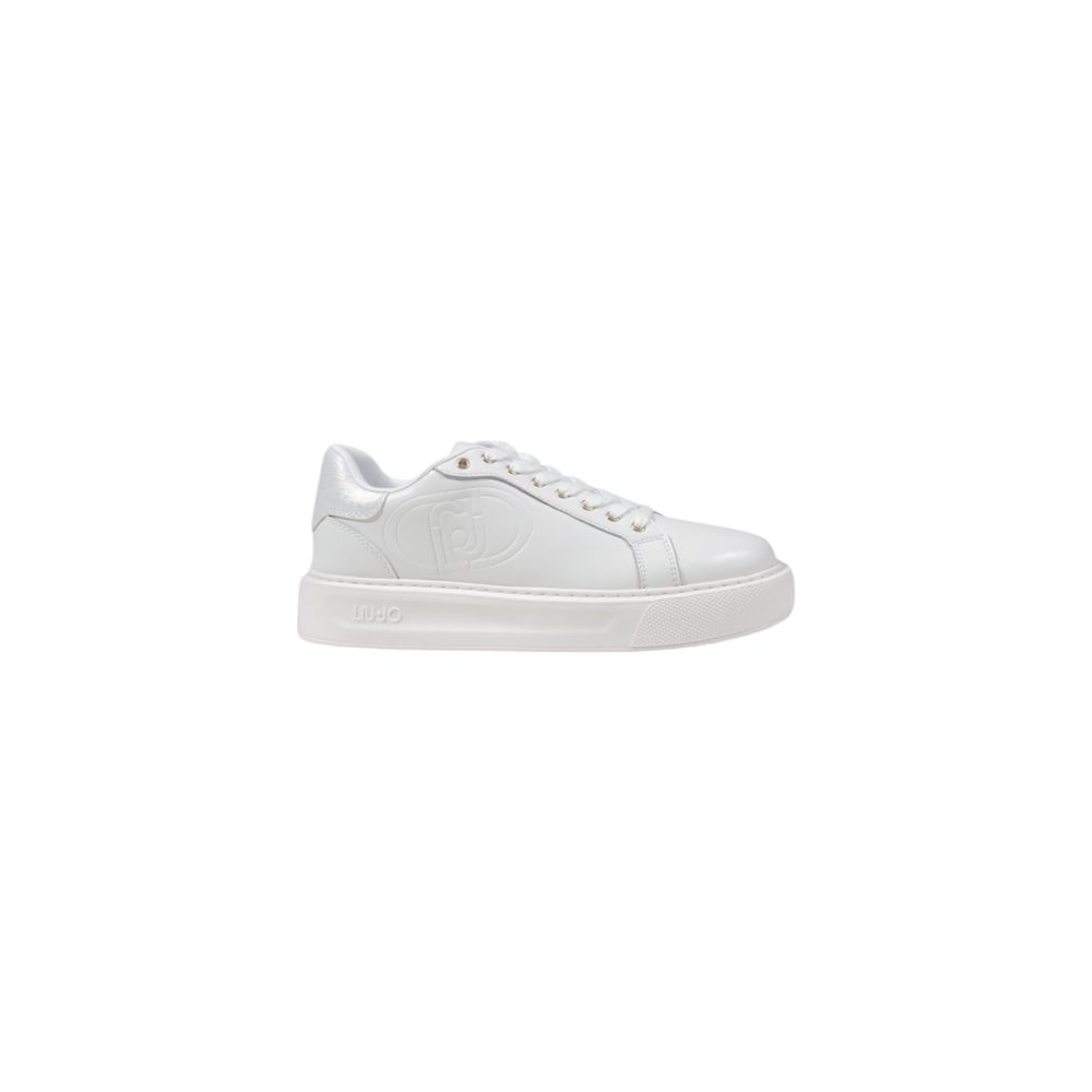 Liu Jo Cremefarvede Lædersneaker