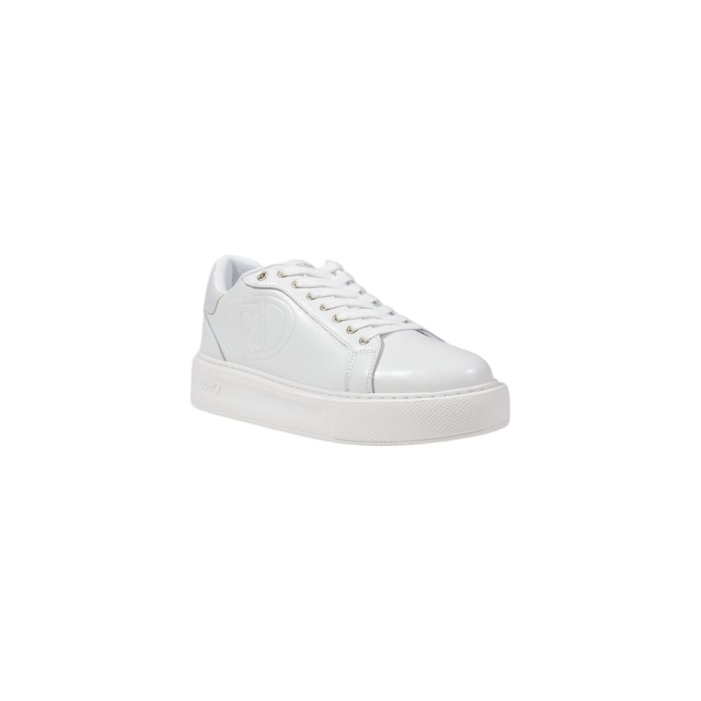 Liu Jo Cremefarvede Lædersneaker