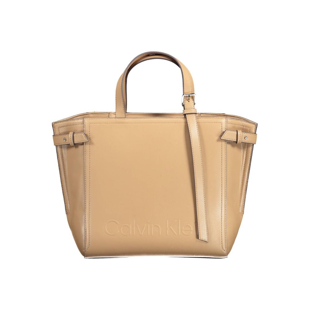 Calvin Klein Brun Polyester Dame Håndtaske
