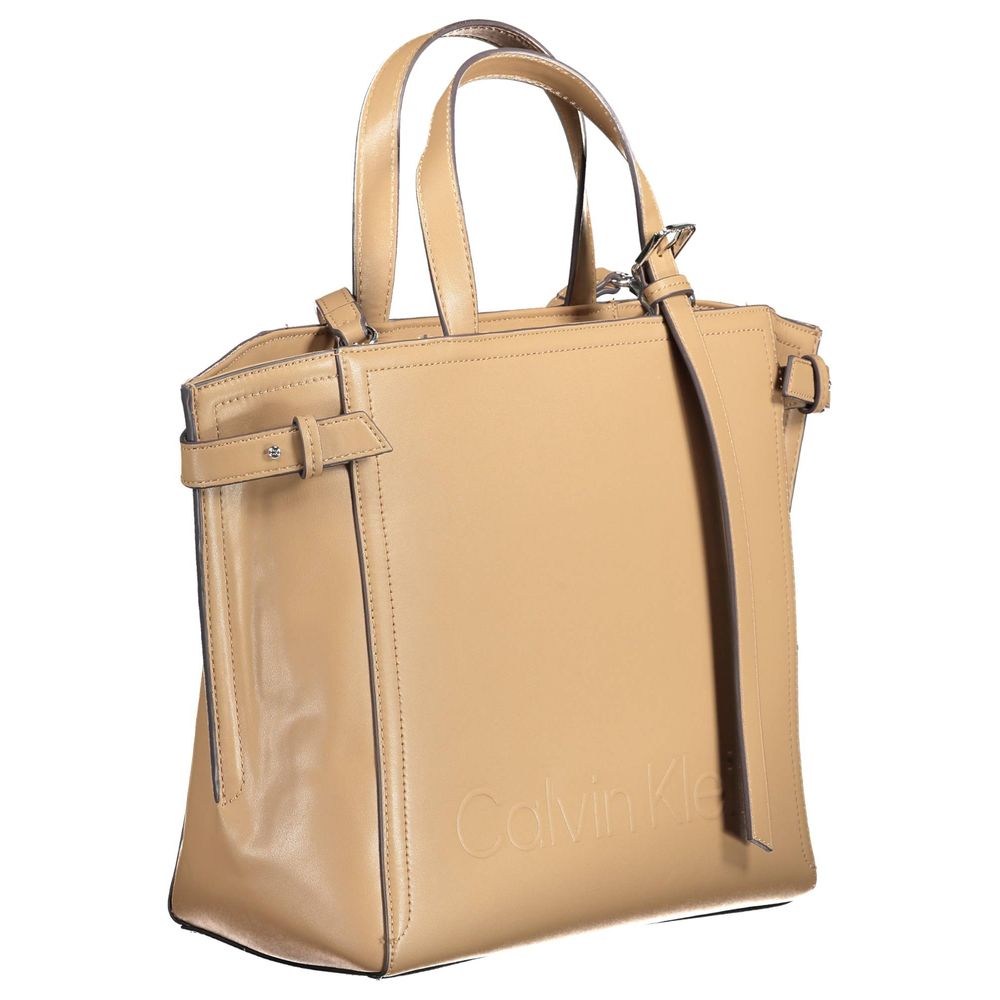 Calvin Klein Brun Polyester Dame Håndtaske