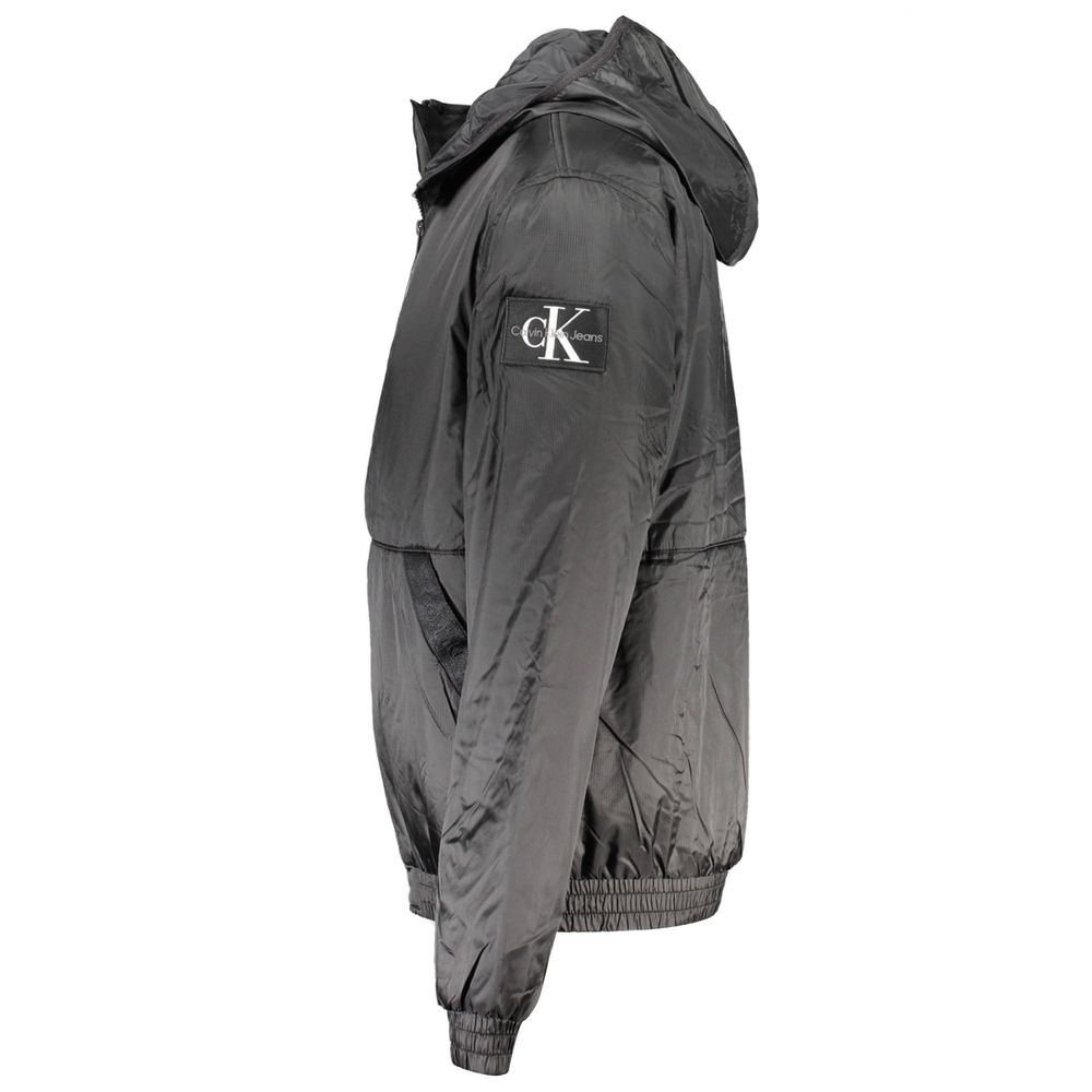 Calvin Klein Sleek Sort Hættetrøje med Kontrastdetaljer