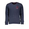La Martina Chic Blå Rund Hals Broderet Sweatshirt