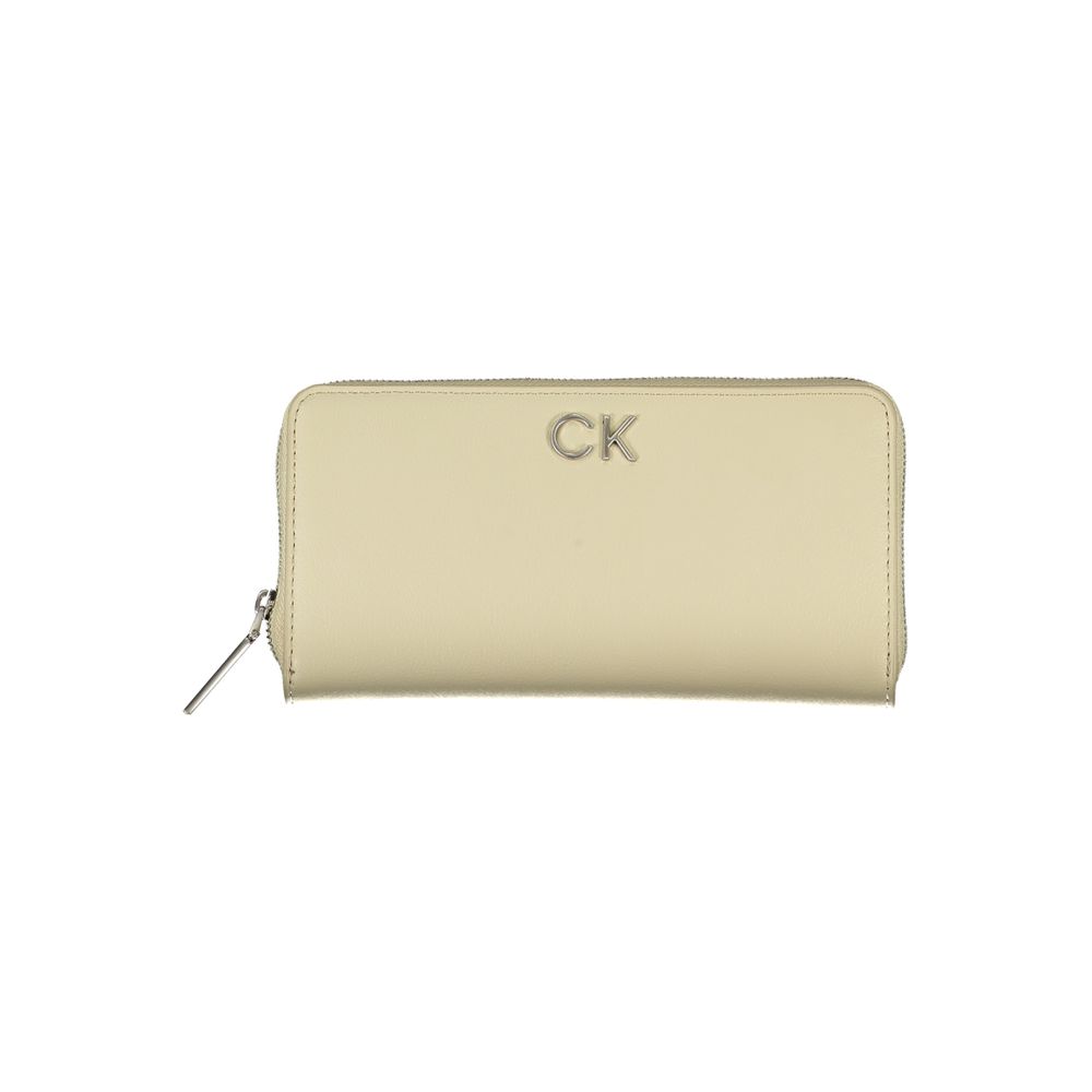 Calvin Klein Elegant Beige Lynlåspung med RFID-blokering