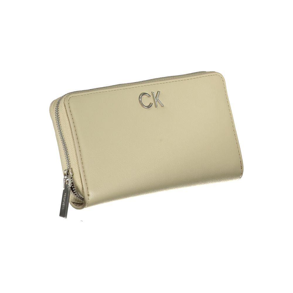 Calvin Klein Elegant Beige Lynlåspung med RFID-blokering