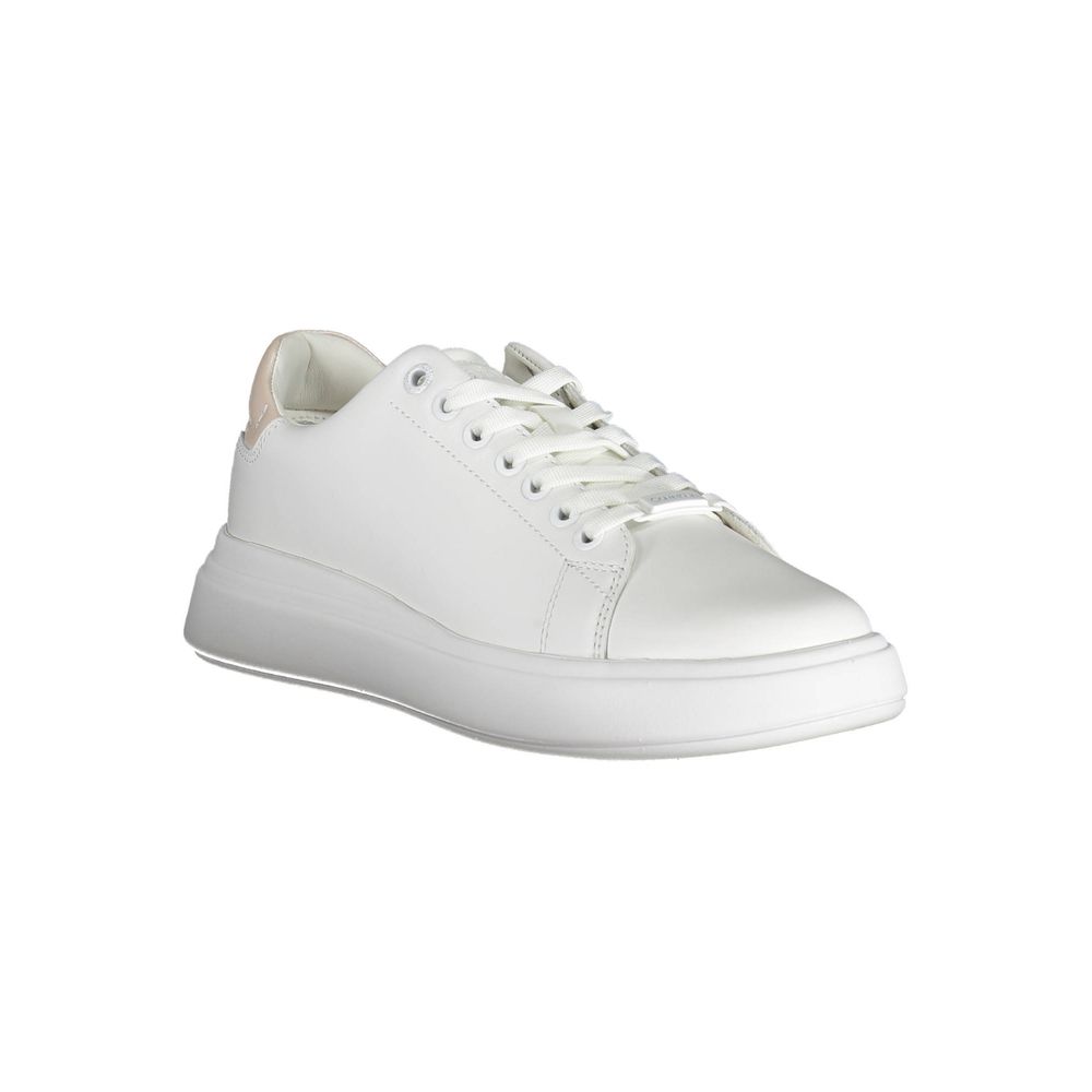 Calvin Klein Hvid Læder Dame Sneaker