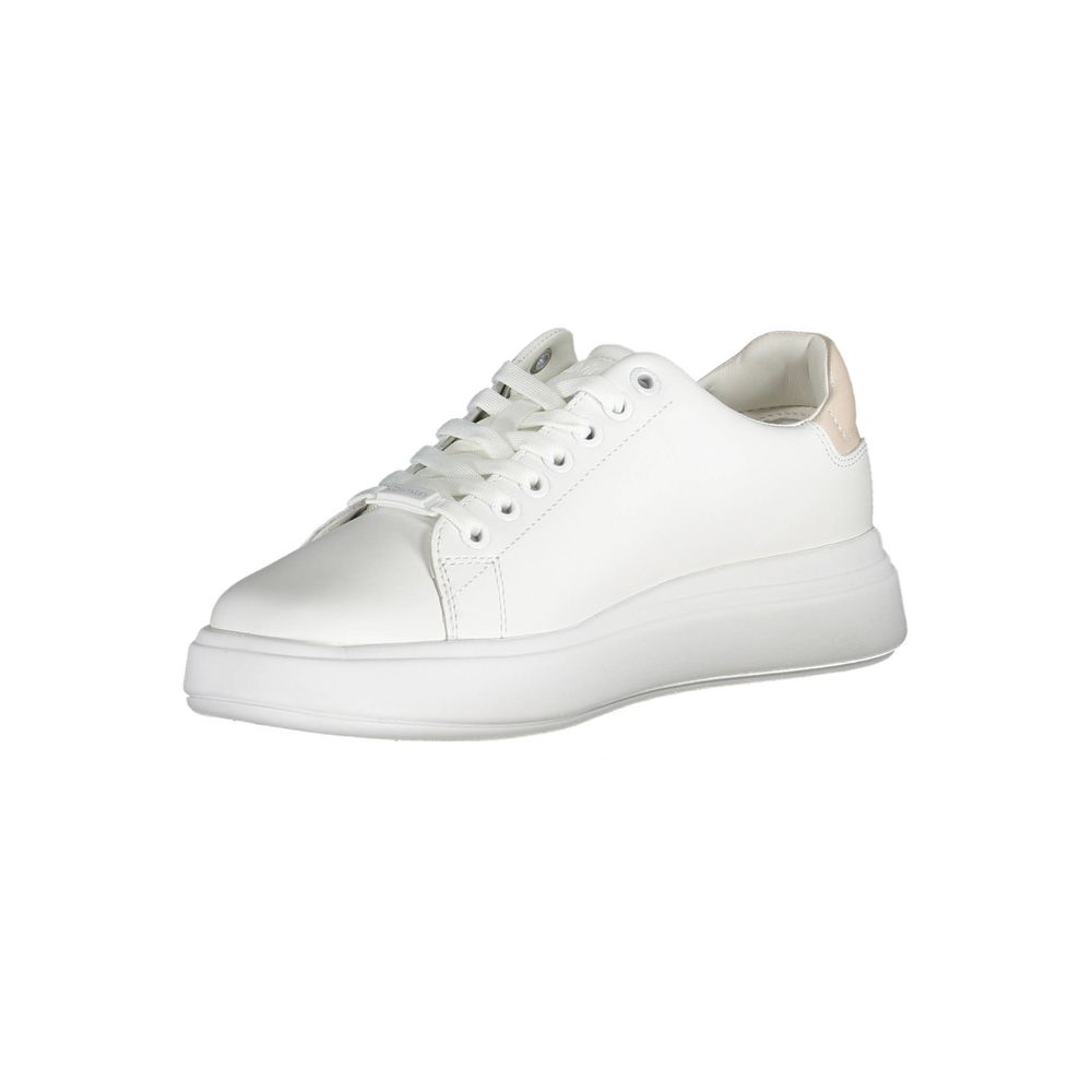 Calvin Klein Hvid Læder Dame Sneaker