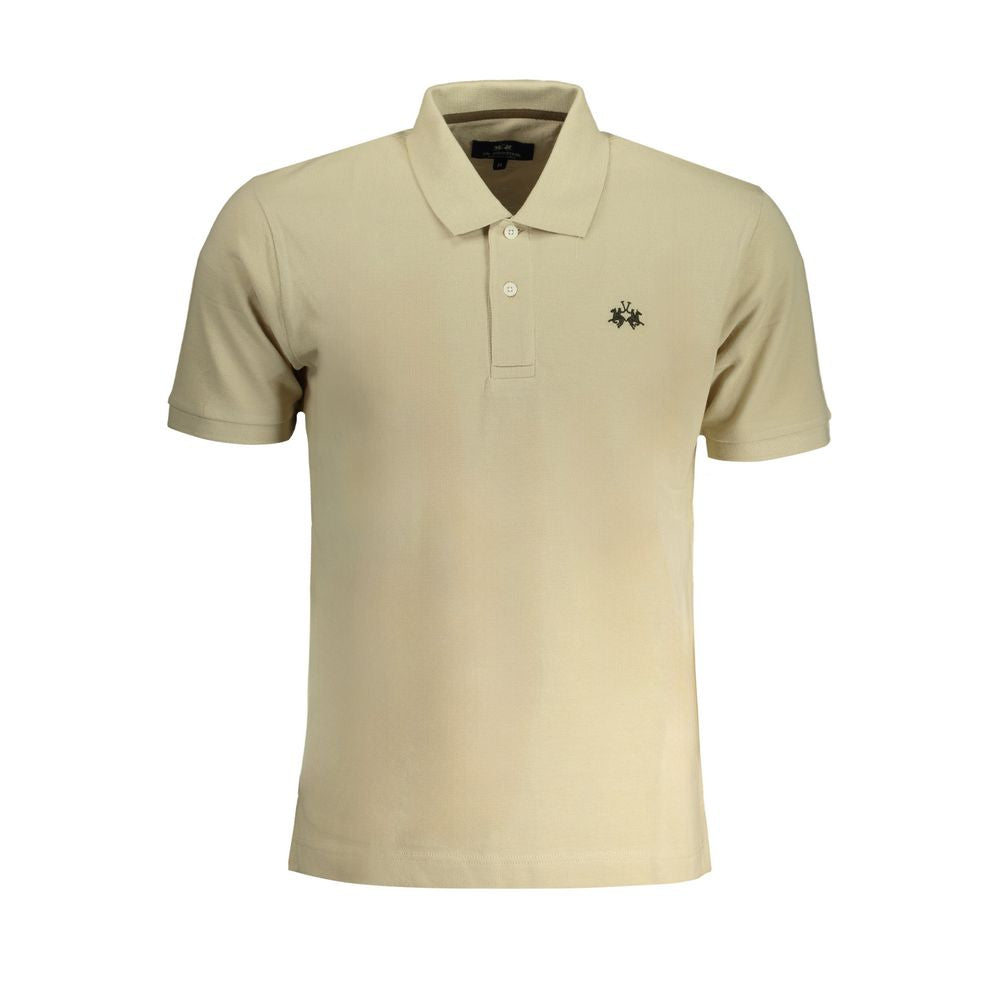 La Martina beige poloshirt i bomuld