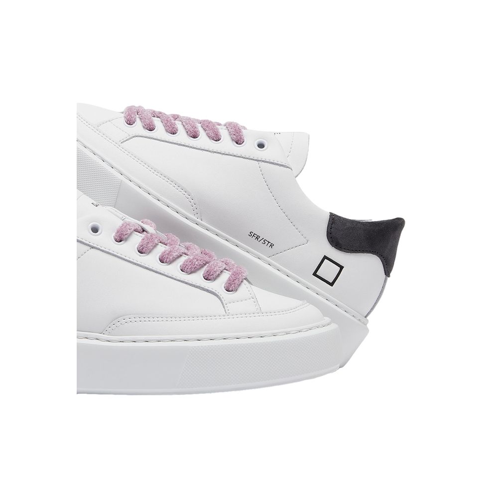 DATE Beige Lædersneaker