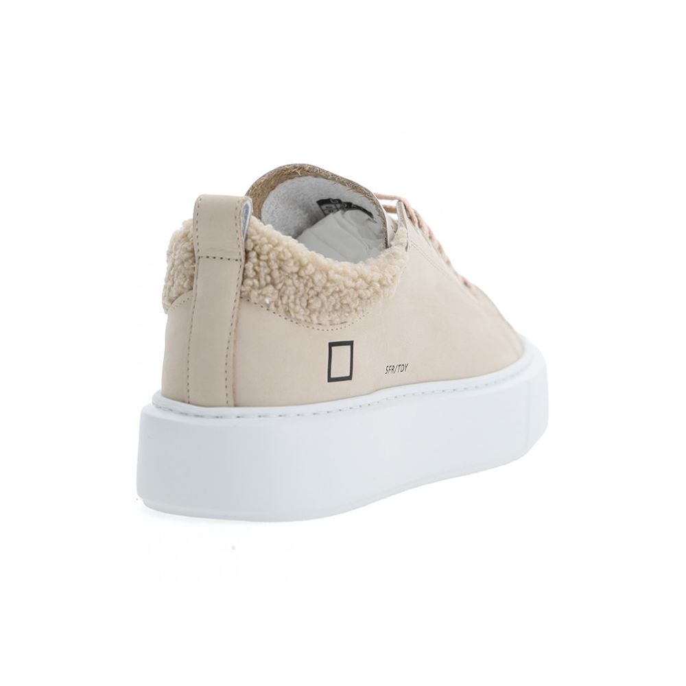DATE Beige Lædersneaker
