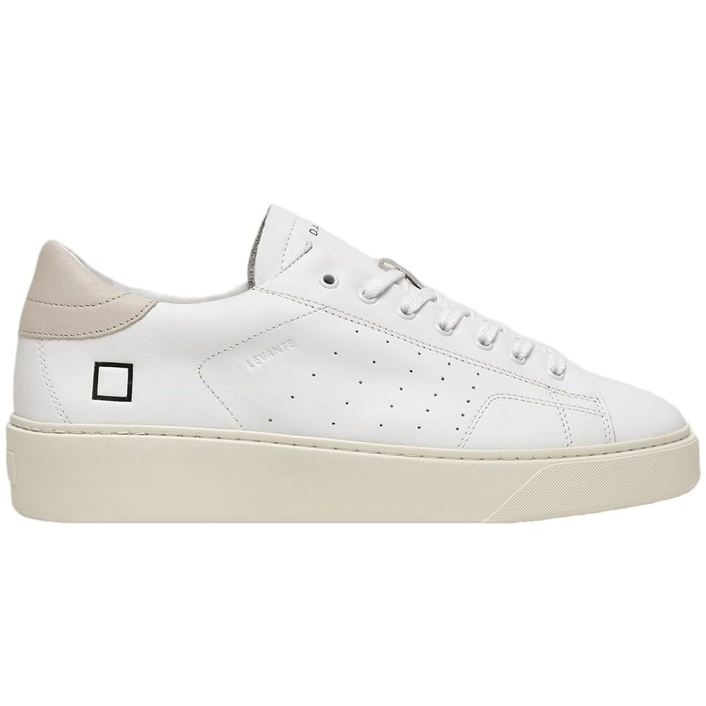 DATE Hvid Lædersneaker