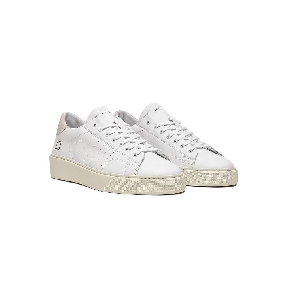 DATE Hvid Lædersneaker