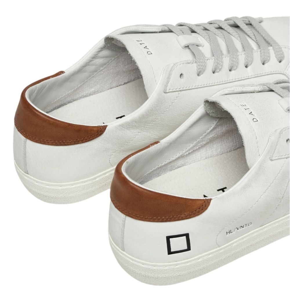 DATE Hvid Lædersneaker