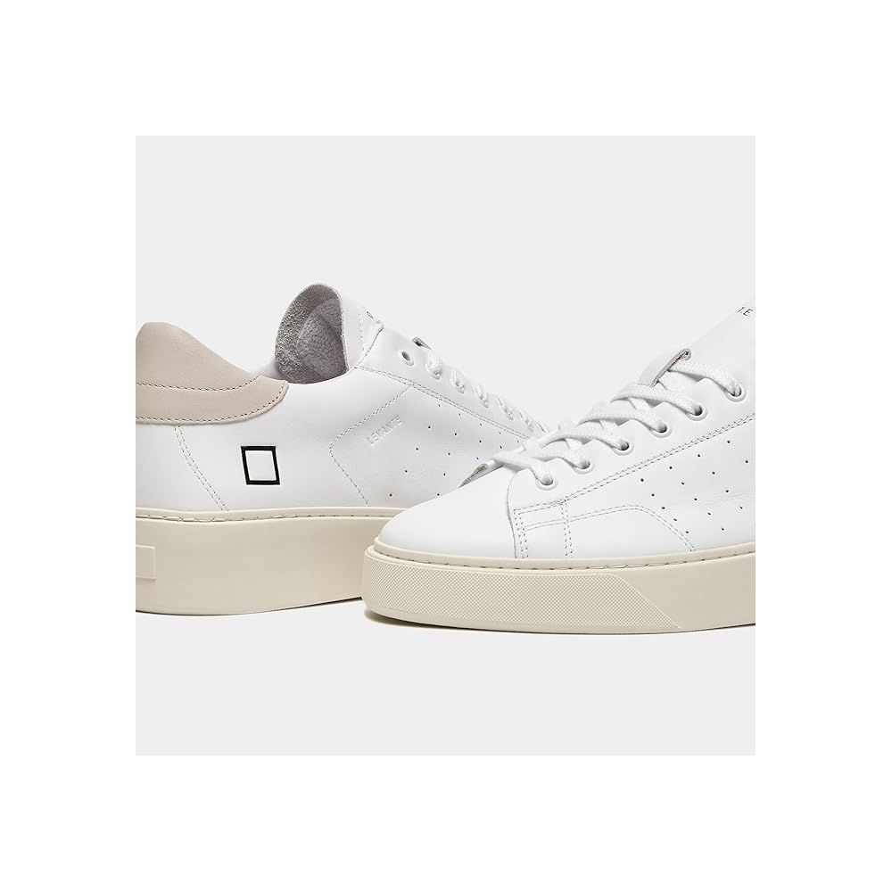 DATE Hvid Lædersneaker