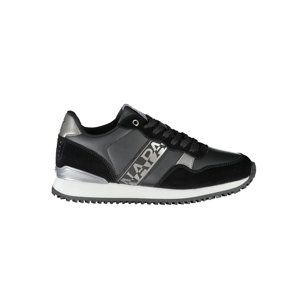 Napapijri Chic Sorte Sneakers med Snøre og Kontrastdetaljer