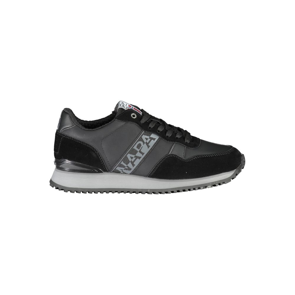 Napapijri Sleek Sorte Sneakers Med Kontrastfarvet Blonde