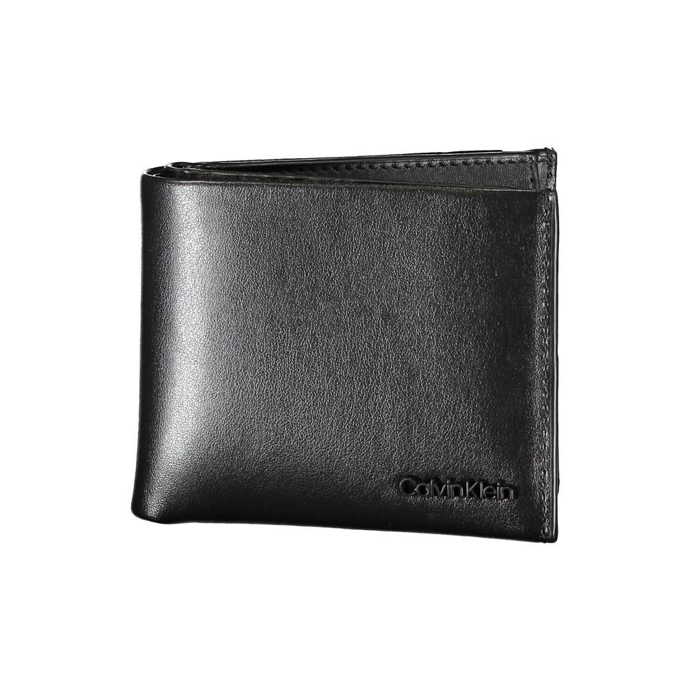Calvin Klein Elegant Sort Læderpung med Dobbelt Rum