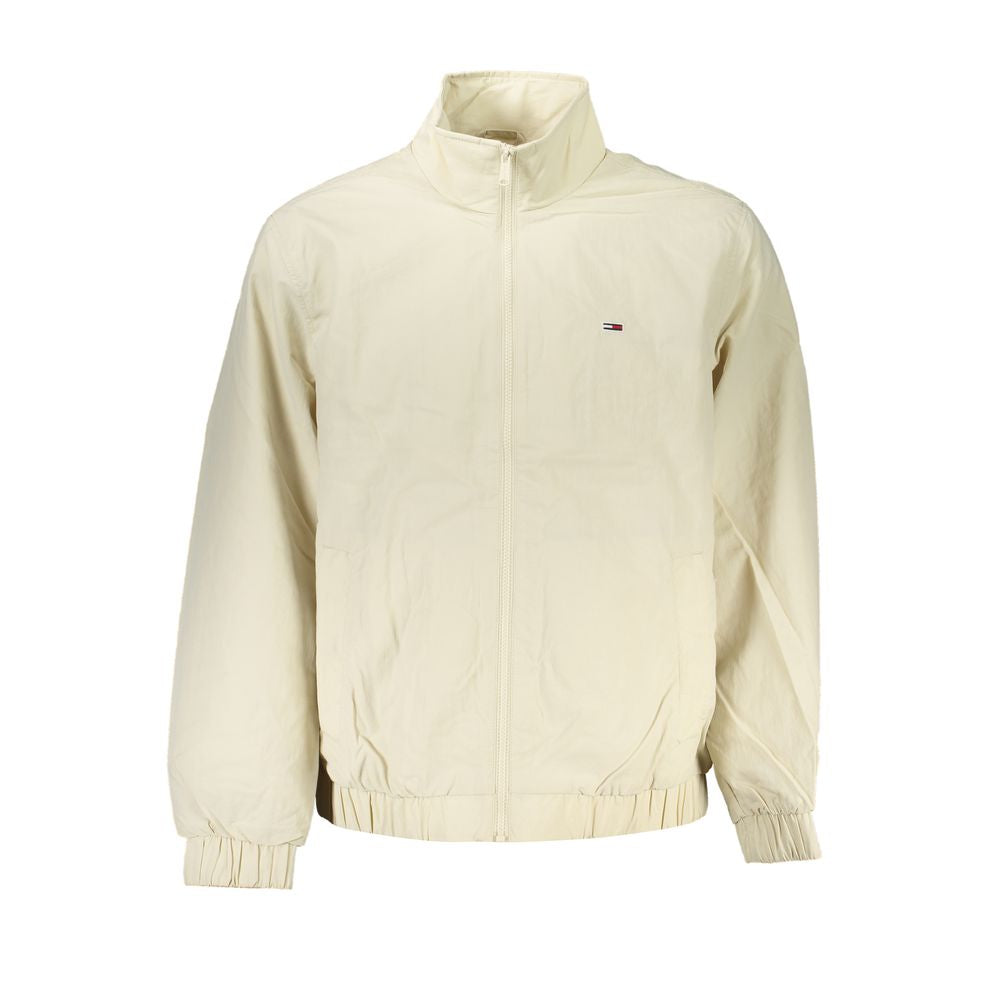 Tommy Hilfiger Beige Langærmet Jakke Med Genbrugsprint