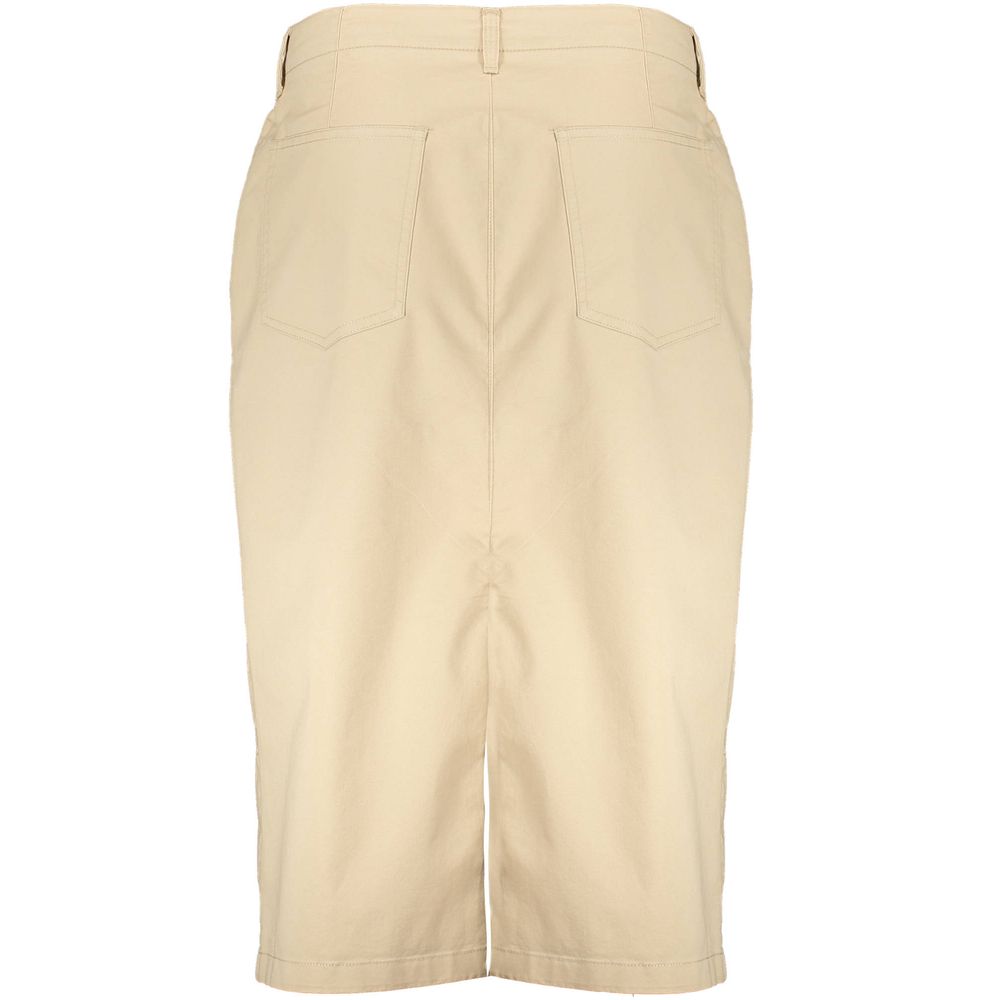 Gant Beige Bomuldsnederdel Til Kvinder