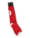Dolce & Gabbana Red Printed Cotton Mid Calf Men Socks