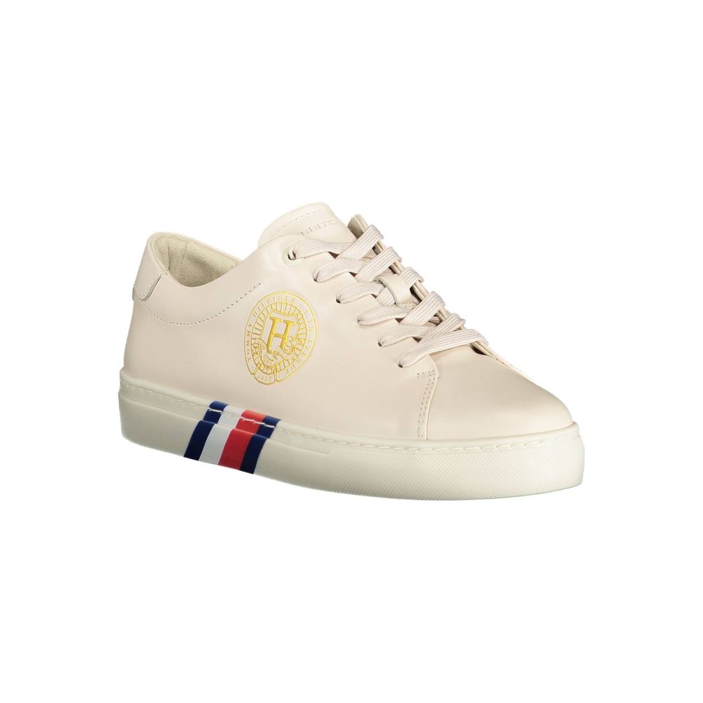 Tommy Hilfiger Beige Læder Dame Sneaker