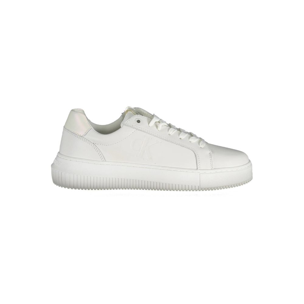 Calvin Klein Hvid Læder Dame Sneaker