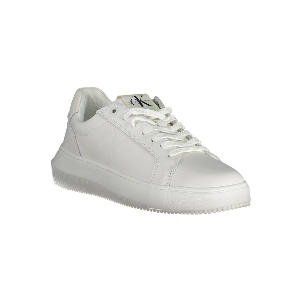 Calvin Klein Hvid Læder Dame Sneaker