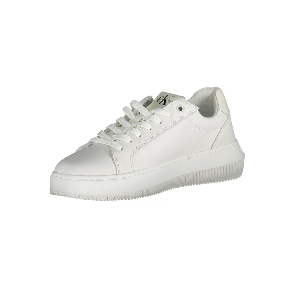 Calvin Klein Hvid Læder Dame Sneaker