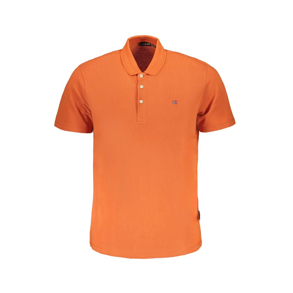 Napapijri orange poloshirt i bomuld
