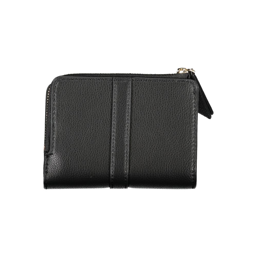 Tommy Hilfiger Sleek sort lynlåspung med møntpung