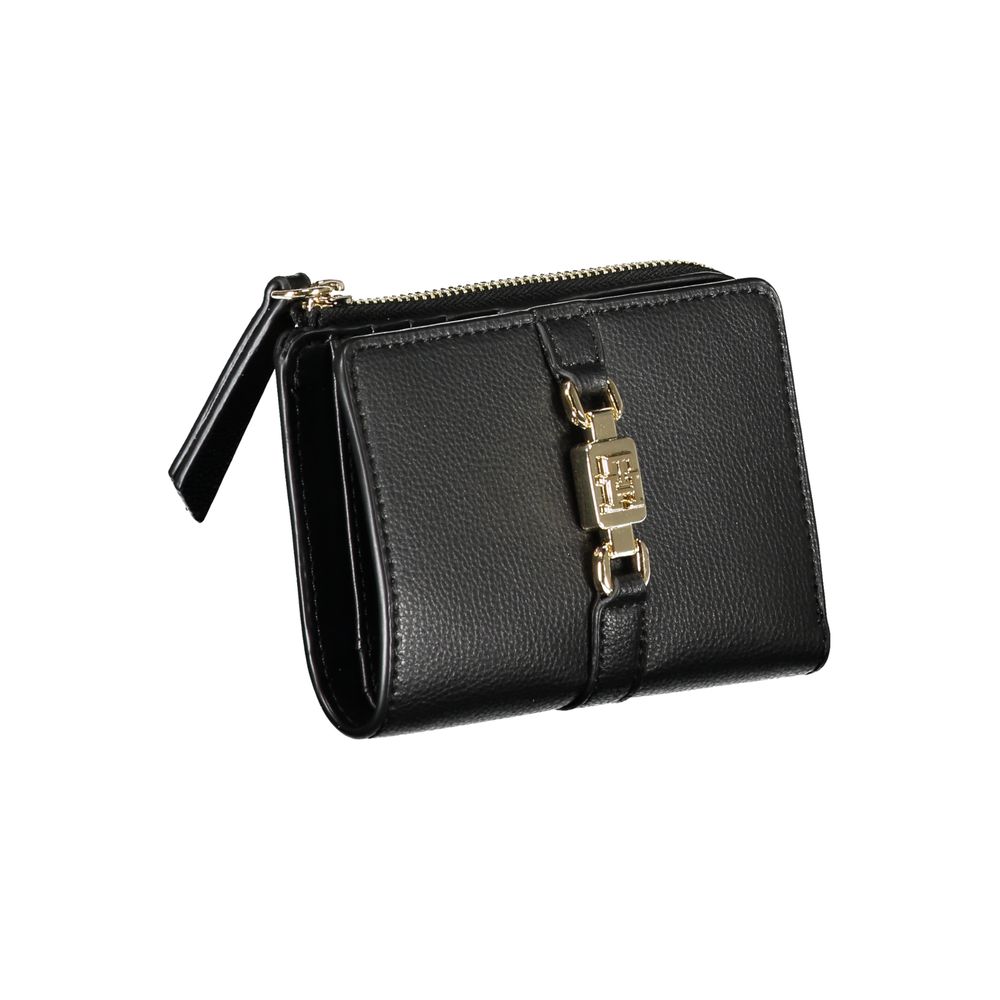 Tommy Hilfiger Sleek sort lynlåspung med møntpung