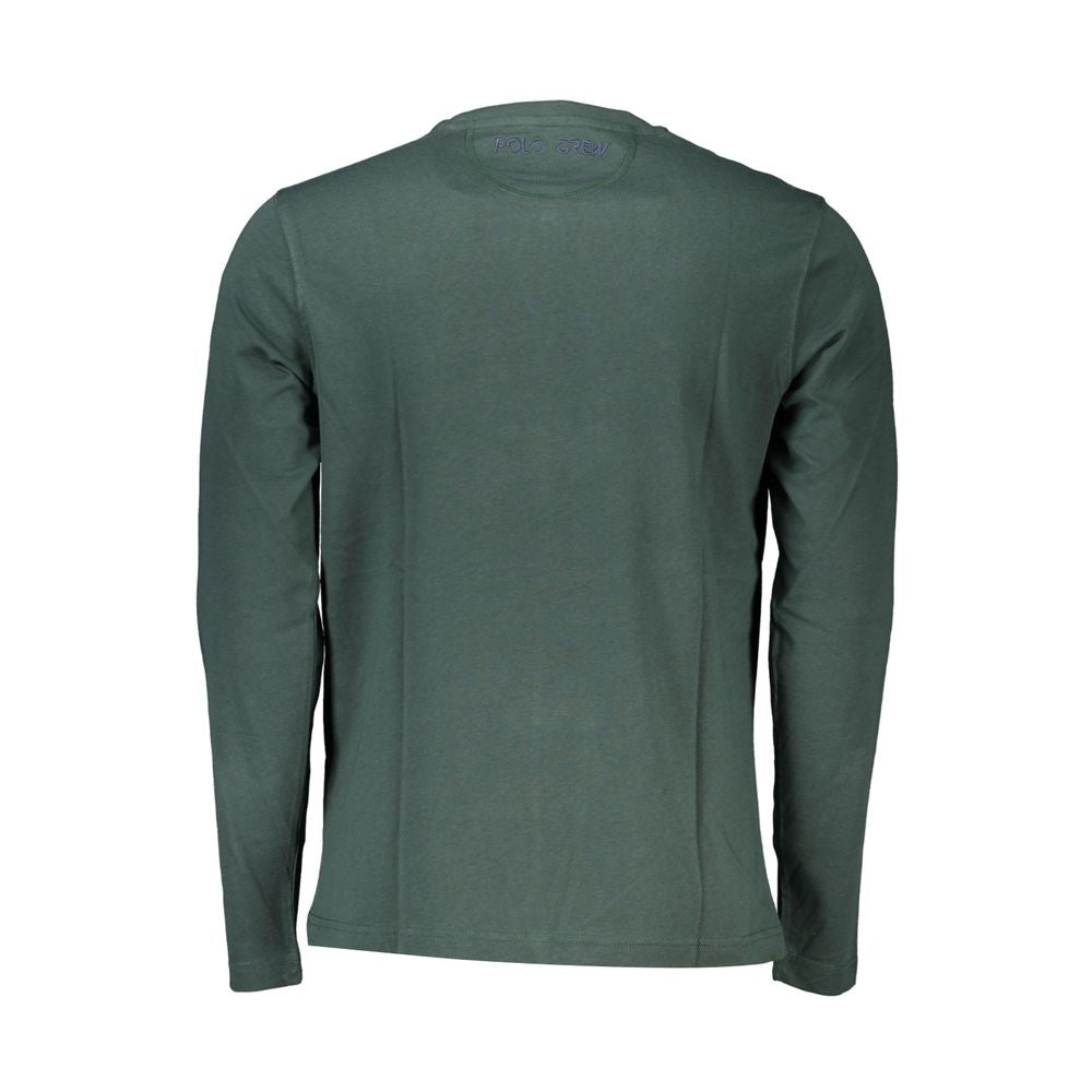 La Martina Elegant Grøn T-shirt med Rund Hals og Broderi