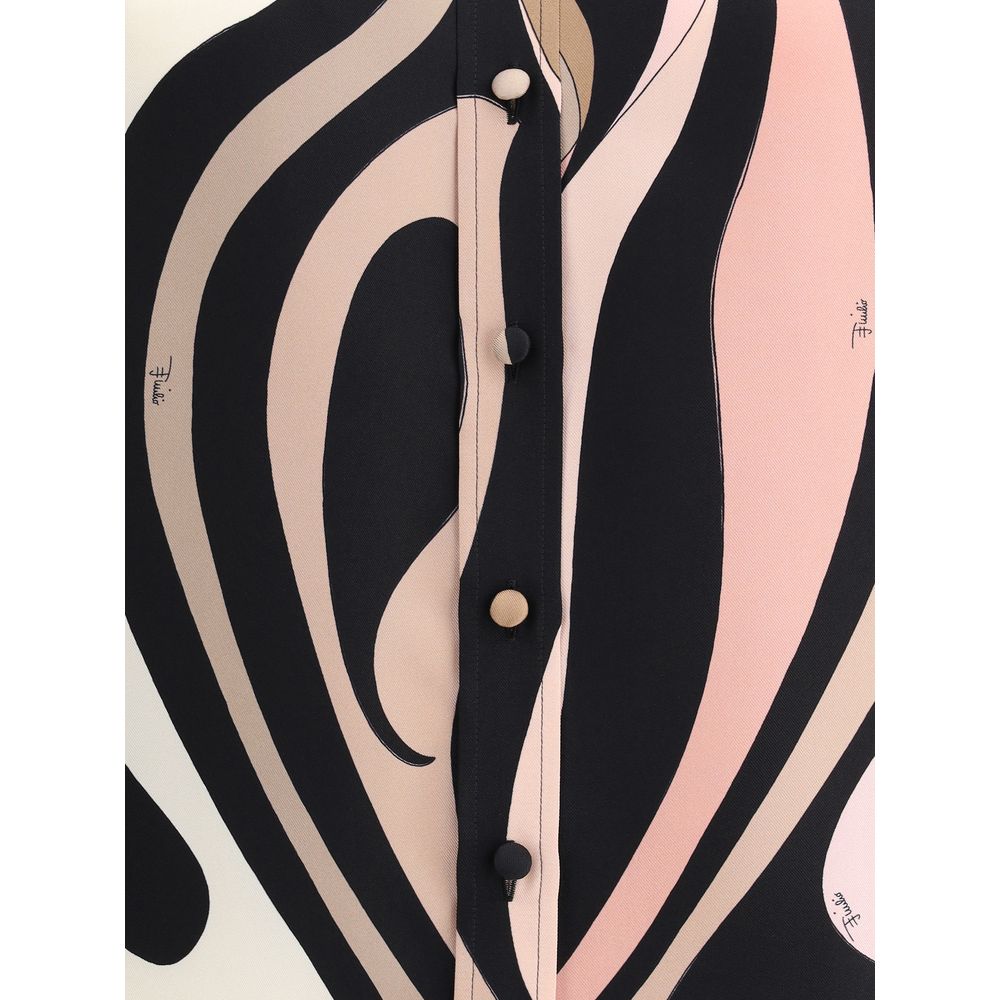 Emilio Pucci skjorte med marmorprint