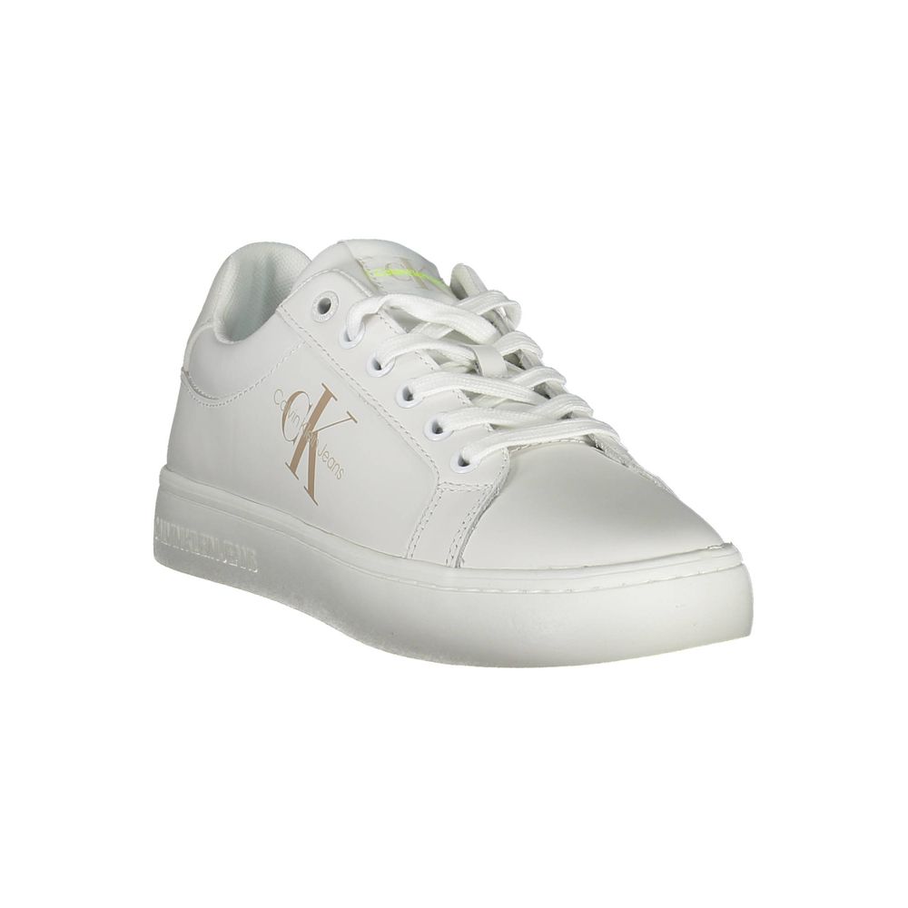 Calvin Klein Hvid Læder Dame Sneaker