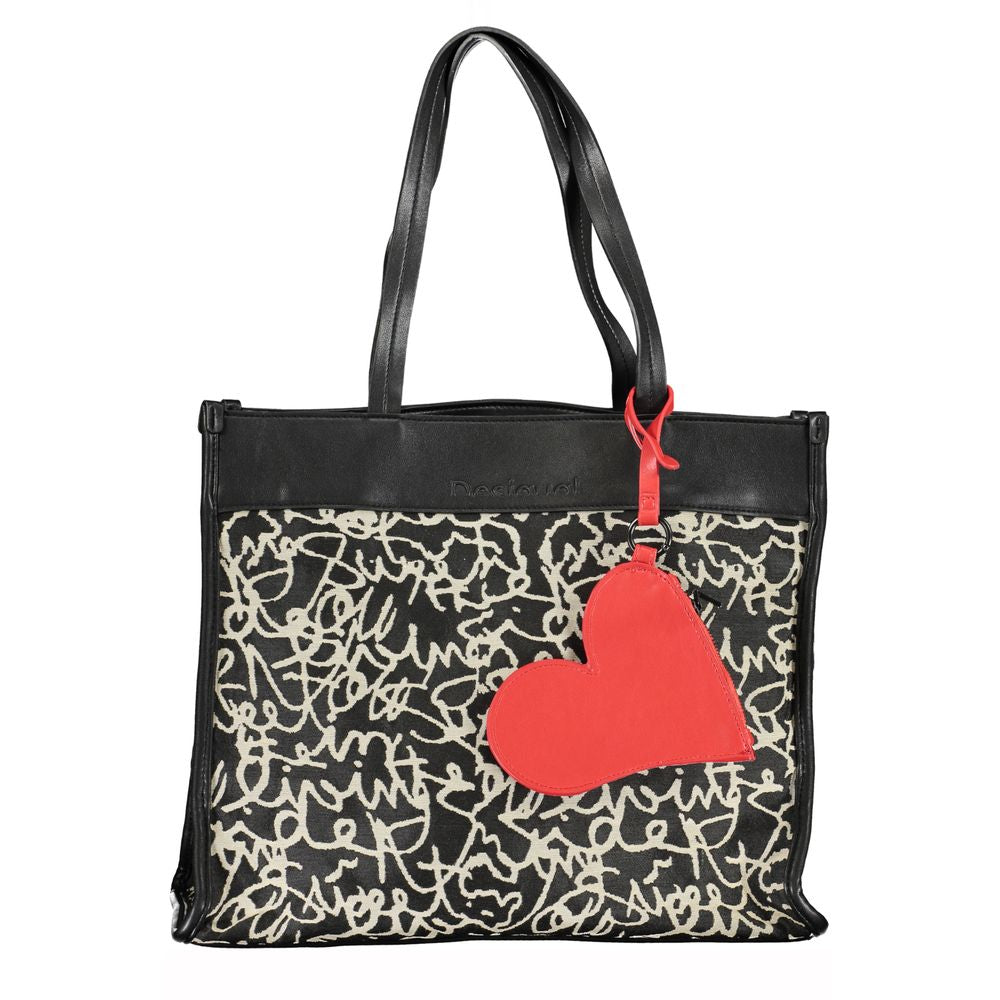 Desigual sort polyester håndtaske