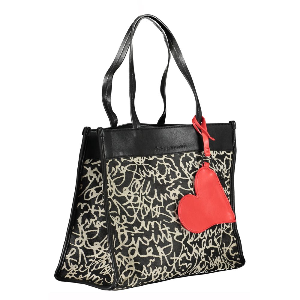 Desigual sort polyester håndtaske
