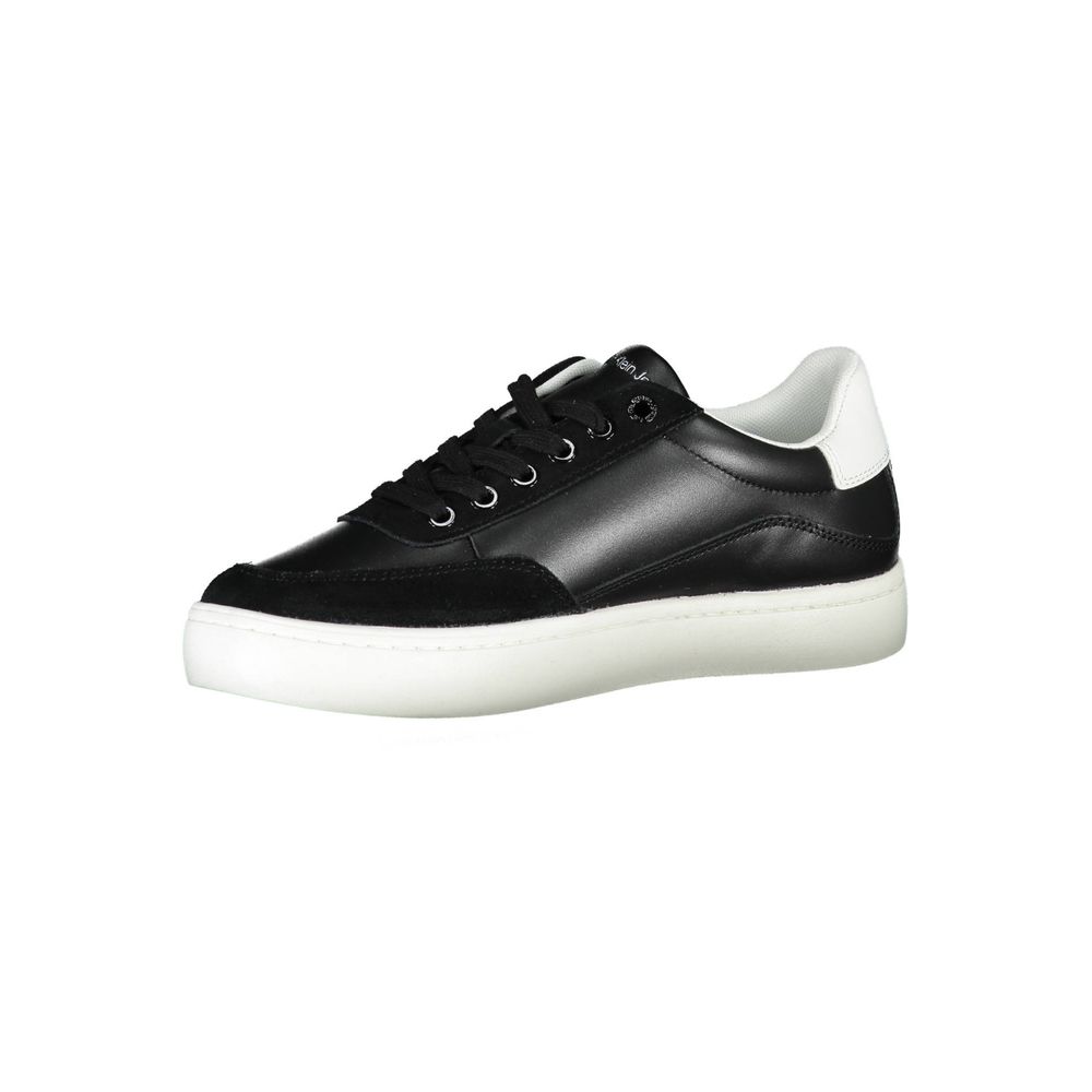 Calvin Klein Elegant Sort Sneakers Med Snøre Og Kontrastdetaljer