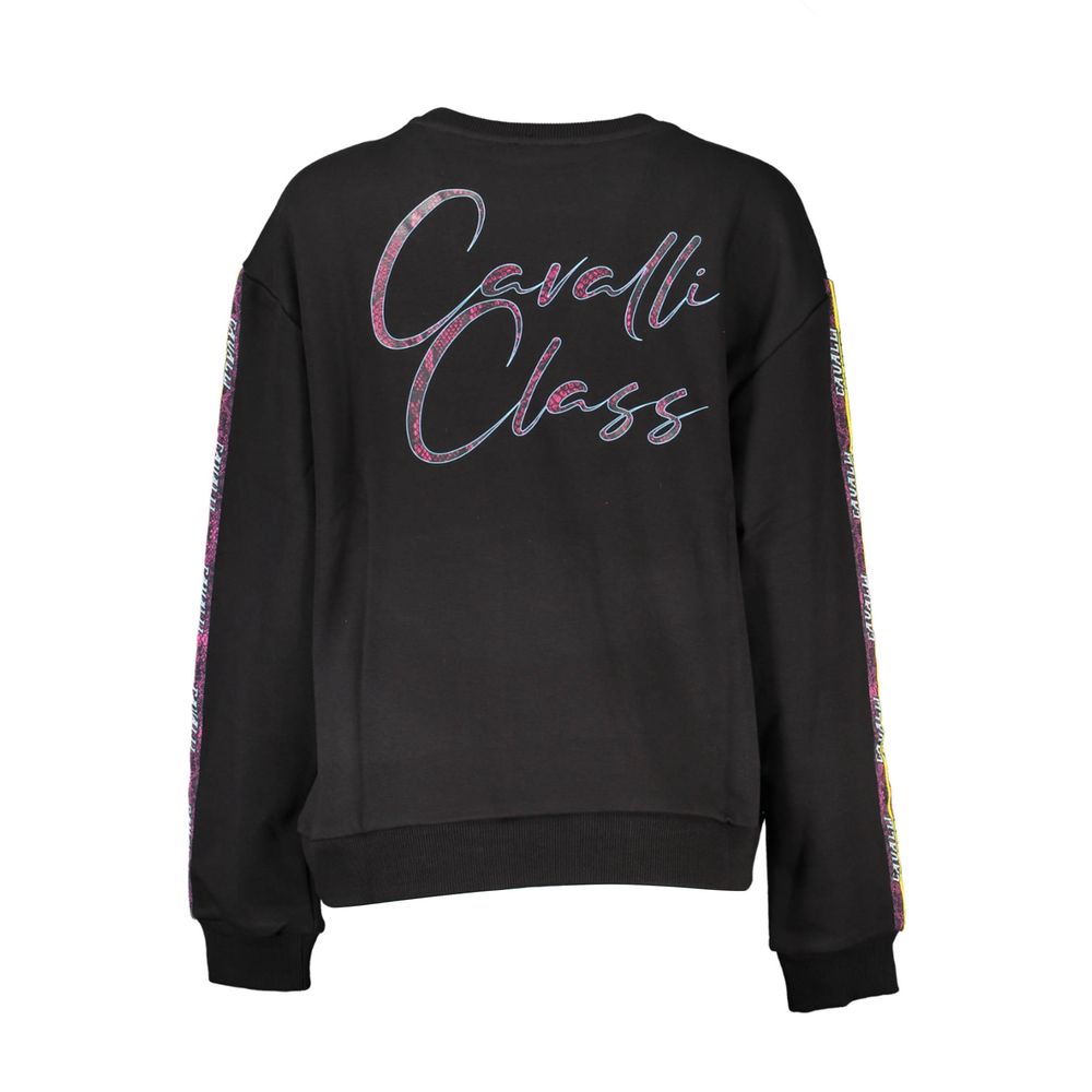 Cavalli Class sort bomuldssweater til kvinder