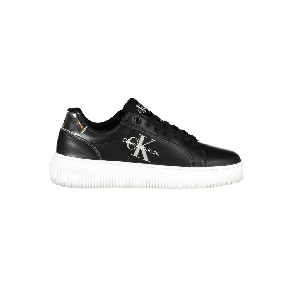 Calvin Klein sort lædersneaker til kvinder