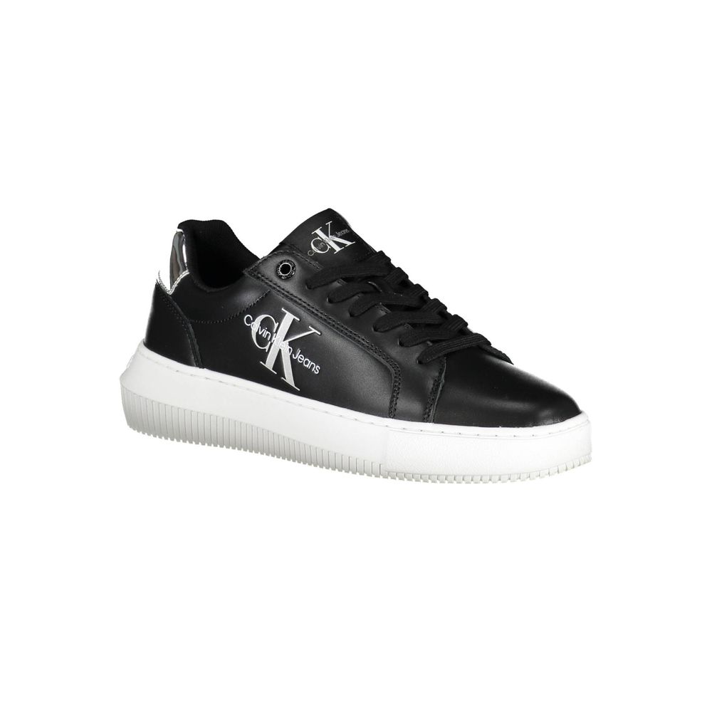 Calvin Klein sort lædersneaker til kvinder