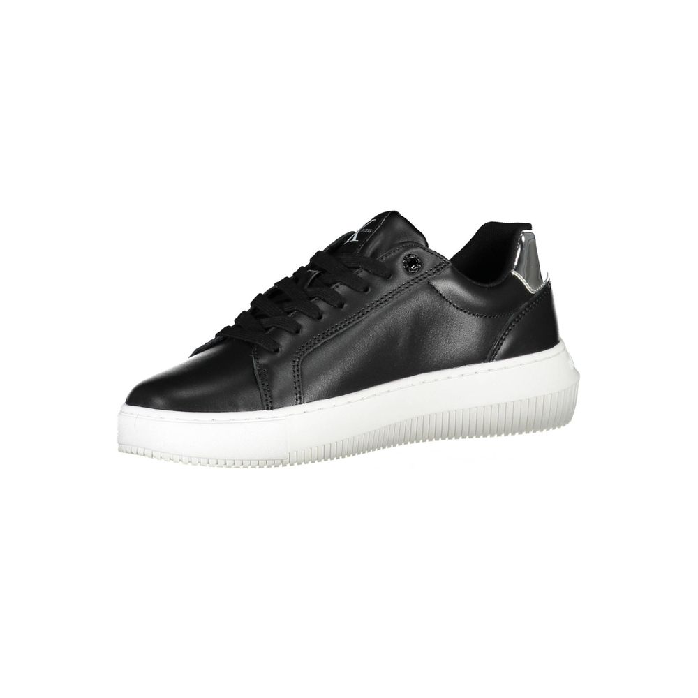 Calvin Klein sort lædersneaker til kvinder